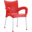 Кресло пластиковое Siesta Contract Romeo алюминий, полипропилен красный Фото 2