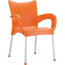 Кресло пластиковое Siesta Contract Romeo алюминий, полипропилен оранжевый Фото 3