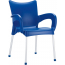 Кресло пластиковое Siesta Contract Romeo алюминий, полипропилен синий Фото 5