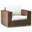 Кресло плетеное с подушками Skyline Design Cuatro алюминий, искусственный ротанг, sunbrella бронзовый, бежевый Фото 1