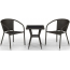 Комплект плетеной мебели Afina T25A/Y137C-W53 Brown 2Pcs искусственный ротанг, сталь, стекло коричневый Фото 1