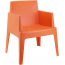 Кресло пластиковое Siesta Contract Box полипропилен оранжевый Фото 2