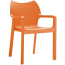 Кресло пластиковое Siesta Contract Diva стеклопластик оранжевый Фото 2
