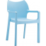Кресло пластиковое Siesta Contract Diva стеклопластик голубой Фото 5