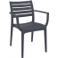 Кресло пластиковое Siesta Contract Artemis стеклопластик темно-серый Фото 3