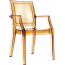 Кресло прозрачное Siesta Contract Arthur поликарбонат янтарный Фото 2