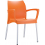 Кресло пластиковое Siesta Contract Dolce алюминий, полипропилен оранжевый Фото 3