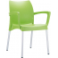 Кресло пластиковое Siesta Contract Dolce алюминий, полипропилен светло-зеленый Фото 4