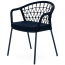 Кресло плетеное с подушкой PEDRALI Panarea сталь, роуп, ткань синий Фото 2