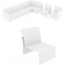 Модуль дополнительный для дивана Siesta Contract Monaco Lounge Extension Part стеклопластик белый Фото 1