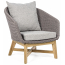 Кресло плетеное с подушками Garden Relax Coachella тик, роуп, олефин натуральный, серый Фото 1