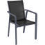 Кресло пластиковое Siesta Contract Pacific стеклопластик, текстилен темно-серый, черный Фото 3