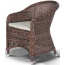 Кресло плетеное 4SIS Равенна алюминий, искусственный ротанг, ткань темно-коричневый Фото 2