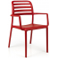 Кресло пластиковое Nardi Costa стеклопластик красный Фото 5