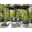 Зонт профессиональный 3.5х3.5 м Scolaro Astro Timber алюминий, акрил имитация ироко, черный Фото 1