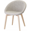 Кресло с обивкой Scab Design Natural Giulia Pop бук, технополимер, ткань натуральный бук, светло-серый Фото 1