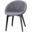 Кресло с обивкой Scab Design Natural Giulia Pop бук, технополимер, ткань венге, серый Фото 1