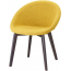 Кресло с обивкой Scab Design Natural Giulia Pop бук, технополимер, ткань венге, желтый Фото 2