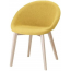 Кресло с обивкой Scab Design Natural Giulia Pop бук, технополимер, ткань натуральный бук, желтый Фото 4