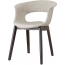 Кресло с обивкой Scab Design Natural Miss B Pop бук, поликарбонат, ткань венге, светло-серый Фото 1