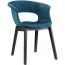 Кресло с обивкой Scab Design Natural Miss B Pop бук, поликарбонат, ткань венге, морская волна Фото 3