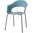Кресло пластиковое Scab Design Lady B сталь, технополимер антрацит, голубой Фото 3