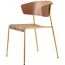 Кресло деревянное Scab Design Lisa Wood сталь, бук золотой, орех Фото 1