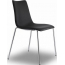 Стул с обивкой Scab Design Zebra Pop 4 legs  сталь, поликарбонат, искусственная кожа хром, черный Фото 4