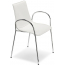Кресло пластиковое с обивкой Scab Design Zebra Pop сталь, поликарбонат, искусственная кожа хром, белый Фото 2