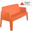 Диван пластиковый двухместный Siesta Contract Box Sofa полипропилен оранжевый Фото 1