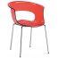 Кресло прозрачное Scab Design Miss B Antishock сталь, поликарбонат хром, прозрачный красный Фото 2
