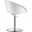 Кресло пластиковое вращающееся PEDRALI Gliss сталь, технополимер белый Фото 1