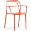 Кресло пластиковое PEDRALI Intrigo алюминий оранжевый Фото 4
