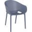 Кресло пластиковое Siesta Contract Sky Pro стеклопластик, полипропилен темно-серый Фото 3