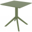 Стол пластиковый Siesta Contract Sky Table 70 сталь, пластик оливковый Фото 4