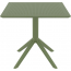 Стол пластиковый Siesta Contract Sky Table 80 сталь, пластик оливковый Фото 1