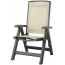 Кресло-шезлонг пластиковое SCAB GIARDINO Esmeralda Lux полипропилен, текстилен антрацит, мед Фото 2