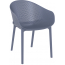 Кресло пластиковое Siesta Contract Sky стеклопластик, полипропилен темно-серый Фото 2