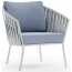 Кресло плетеное с подушками Aurica Бора-Бора алюминий, роуп, акрил голубой Фото 1