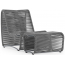 Кресло-шезлонг с пуфом Aurica Бали алюминий, роуп серый Фото 2