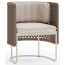 Кресло плетеное с подушками Aurica Рюген алюминий, роуп, акрил бежевый Фото 1