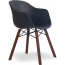 Кресло пластиковое PAPATYA Globe-K Wox Iroko ироко, металл, стеклопластик натуральный, антрацит Фото 3