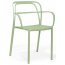 Кресло пластиковое PEDRALI Intrigo алюминий зеленый шалфей Фото 1