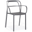 Кресло пластиковое PEDRALI Intrigo алюминий серый Фото 2