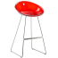 Кресло прозрачное полубарное PEDRALI Gliss сталь, поликарбонат красный Фото 4