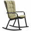 Кресло-качалка пластиковое с подушкой Nardi Folio стеклопластик, акрил антрацит, зеленый Фото 3