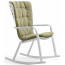 Кресло-качалка пластиковое с подушкой Nardi Folio стеклопластик, акрил белый, зеленый Фото 3