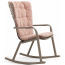Кресло-качалка пластиковое с подушкой Nardi Folio стеклопластик, акрил тортора, розовый Фото 2