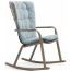 Кресло-качалка пластиковое с подушкой Nardi Folio стеклопластик, акрил тортора, голубой Фото 3