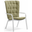 Лаунж-кресло пластиковое с подушкой Nardi Folio стеклопластик, акрил белый, зеленый Фото 3